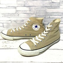 R5566bE CONVERSE コンバース スニーカー ベージュ メンズ 27cm キャンバスオールスターカラーズハイ ALLSTAR ハイカットスニーカー_画像1