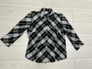 ★BURBERRY バーバリー ロンドン ７分袖シャツ ノバチェック ドレスシャツ 15BR★