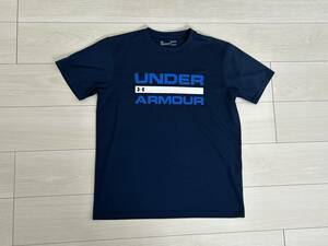 ★アンダーアーマー UNDER ARMOUR 半袖Tシャツ MDサイズ 紺 ヒートギア★