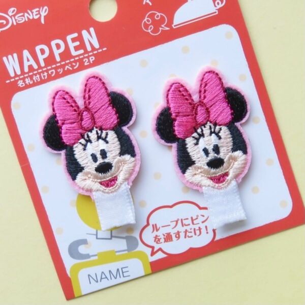 名札付け ワッペン ディズニー ミニーマウス キャラクター 手芸用品 アレンジ パッチ クラフト Disney patch