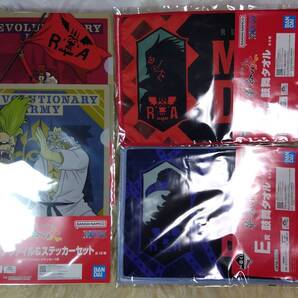 ◆即決x送無◆一番くじ ワンピース 革命の炎 4点=E賞 鼓舞タオル 2点+H賞 繋がるラバースタンドコレクション 2点@4139