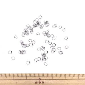 【極小極細】　丸カン3ｍｍ　径線0.4ｍｍ　ステンレス　1ｇ　約110個