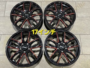 美品！4本セット！アルミホイール ディセンティ 17インチ7j 5H 5穴 PCD114.3 +55ノア ヴォクシー ステップワゴン オデッセイ ヴェゼルなど