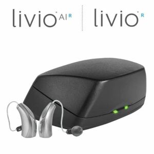 補聴器 充電式　StarKey Livio 1000 定価311000円　 スターキー リビオ　1000 RIC 両耳　充電器付フルセット　保証書付き