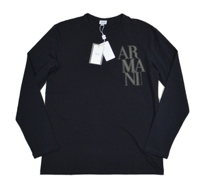 未使用品 新品級 ARMANI Collezioni アルマーニコレッツィオーニ クルーネック ロンT size XXL メンズ 秋冬春 ストレッチ有り トップス