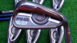 ピンアイアン PING G IRON (R) CFS J50 カーボン 5I-UW 7本 黄色ドット *MP@1*L*077