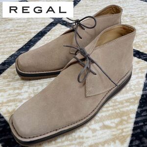 未使用品◇REGAL リーガル◇スウェードレザー デザートブーツ/チャッカーブーツ/シューズ メンズ 紳士 約26.5cm相当 ベージュ