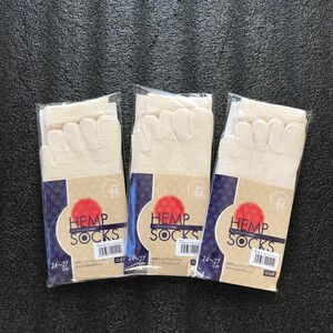 日本製　EM5本指ヘンプソックス　かかと付　24〜27㎝　 ソックス 靴下　天然素材　杉山ニット工業　HEMPSOCKS