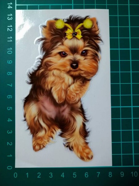 犬 動物 ペット ヨークシャーテリア 可愛い ステッカー 転写シール 防水