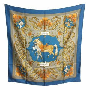 美品 HERMES エルメス カレ90 CHEVAL TURC トルコの馬 シルク100％ スカーフ マルチカラー ◆