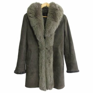  beautiful goods TAE ASHIDAta air sida fox fur sheep leather mouton coat 7 number gray *