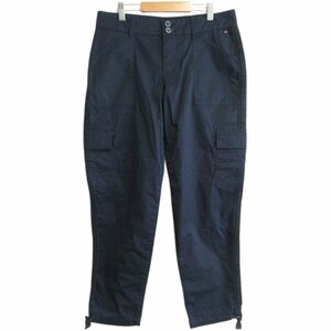 美品 19SS TOMMY HILFIGER トミーヒルフィガー CHELSEA CARGO PANTS ジップフライ カーゴパンツ 2 ネイビー ◆