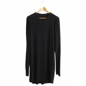 美品 19AW B Yohji Yamamoto ヨウジヤマモト スリーブデザイン 長袖 カットソー ワンピース ビッグシルエット 40 ブラック ◆