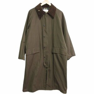 美品 21SS Barbour バブアー ジャーナルスタンダードレリューム別注 BURGHLEY COAT 2 オーバーサイズ バーレイコート 38 カーキ ◆