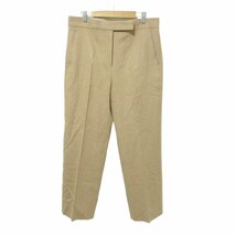 美品 22AW Max Mara マックスマーラ キャメル100％ ワイドストレートパンツ スラックスパンツ 42 ベージュ 014_画像1