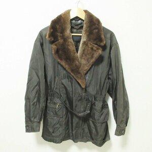  superior article PRADA Prada Vintage collar eko fur liner attaching military jacket blouson M khaki 021