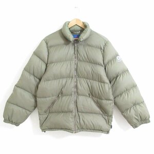 美品 MONCLER モンクレールグルノーブル ロゴワッペン ナイロン ダウンジャケット 2 カーキ