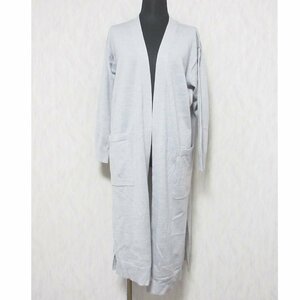 美品 19AW ANAYI アナイ ウール100％ 長袖 ロング カーディガン 101928-16-920-91-360 36 グレー ◆