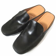 美品 TOD'S トッズ レザー スリッパ サンダル 11.5サイズ 29cm相当 大きいサイズ ブラック_画像1