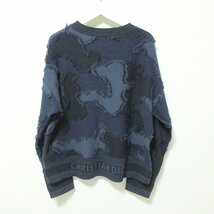 美品 20SS Christian Dior クリスチャンディオール 3D カモフラ柄 カシミア100％ 長袖 ニット セーター 014S55AM034 サイズ38 ネイビー 023_画像2