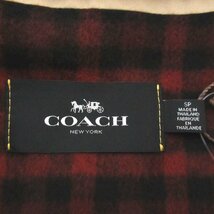 新品同様 COACH コーチ チェック柄ライナー ムートンカラー トレンチコート SPサイズ F76255 クラシックカーキ_画像8