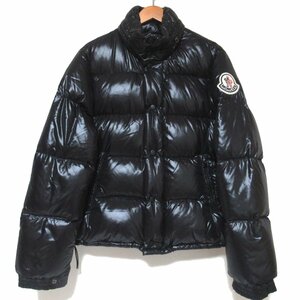 美品 MONCLER モンクレール EVEREST エベレスト デカワッペン 収納フード ナイロン ダウンジャケット 41310/50/68950 1サイズ ブラック