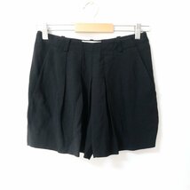 美品 Chloe クロエ シルクブレンド タック キュロットパンツ ショートパンツ 34 ブラック 024_画像1