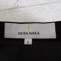 美品 AKIRA NAKA アキラナカ バックスリット ミディ丈 フリルスカート 1 ブラック ◆_画像4