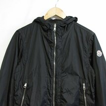 美品 MONCLER モンクレール GOBERT カモフラ柄 リバーシブル ワッペン ナイロンジャケット フーデッドジャケット 0 ブラック系 ◆_画像6