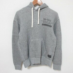 美品 AVIREX アヴィレックス VINTAGE SWEAT PARKA NB-52B 裏起毛 ロゴプリント スウェットパーカー サイズM グレー ◆