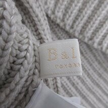 美品 19SS Ballsey ボールジー トゥモローランド ビルドネックプルオーバー 長袖 ニット セーター オーバーサイズ F ライトグレー ◆_画像4