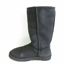 美品 UGG アグ クラシック トール 2 CLASSIC TALL II ボア ムートンブーツ 5815 24cm ブラック ◆_画像4