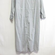 美品 20SS kei shirahata ケイシラハタ ストライプ柄 長袖 マキシ丈 シャツ ワンピース サイズ0 マルチカラー ◆_画像6