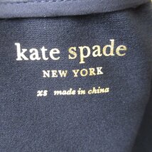 美品 kate spade new york ケイトスペード フレンチスリーブ ウエスト切り替え レース ひざ上丈 ワンピース ドレス XS ブラック ◆_画像8