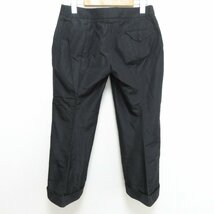 美品 ALEXANDER McQUEEN×10 Corso Como アレキサンダーマックイーン×ディエチコルソコモ シルク100％ クロップドパンツ 38 ブラック ◆_画像2