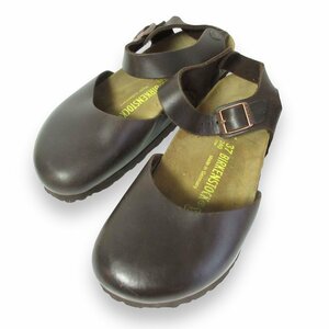 美品 BIRKENSTOCK ビルケンシュトック メッシーナ レザー アンクルストラップ サンダル 24cm ブラウン ◆