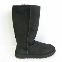 美品 UGG アグ クラシック トール 2 CLASSIC TALL II ボア ムートンブーツ 5815 24cm ブラック ◆_画像5