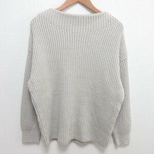  beautiful goods 19SS Ballsey Ballsey Tomorrowland build neck pull over long sleeve knitted sweater oversize F light gray *