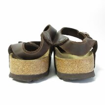 美品 BIRKENSTOCK ビルケンシュトック メッシーナ レザー アンクルストラップ サンダル 24cm ブラウン ◆_画像7