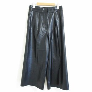  beautiful goods 22AW Ballsey Ballsey Tomorrowland high waist fake leather wide cropped pants 36 black *