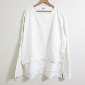 美品 21SS syte サイト ヨウジヤマモト Indian Kadi Sheeting Bondage Muslin Shirt 長袖 オーバーサイズカットソー ３ ホワイト ◆