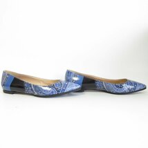 美品 Gianvito Rossi by ETRO ジャンヴィトロッシ エトロ コラボモデル ペイズリー柄 ポインテッドトゥ パンプス 37 約24cm ブルー系 ◆_画像5