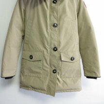 美品 CANADA GOOSE カナダグース コヨーテファー BRONTE ブロンテパーカー ダウンジャケット 2603JL S ベージュ ◆_画像5