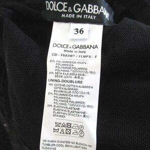 ほぼ未使用 DOLCE&GABBANA ドルチェ&ガッバーナ レースアップ タイト キャミソール レース ドレス ワンピース 36サイズ ブラック ◆の画像6