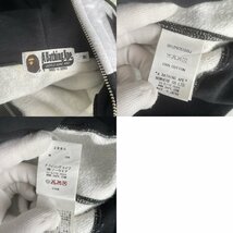 美品 A BATHING APE アベイシングエイプ panda full zip hoodie パンダ 総柄 フーディー シャークパーカー M ブラック系 ◆_画像9