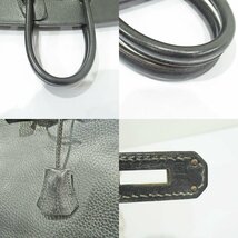 美品 HERMES エルメス バーキン35 トリヨンクレマンス ハンドバッグ □C刻印 ブラック ◆_画像7