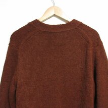 美品 22AW JIL SANDER＋ ジルサンダー アルパカブレンド 長袖 Vネック ニット カーディガン 34 ブラウン ◆_画像5