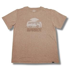 即決☆マーモット WAGON 半袖Tシャツ CY/XLサイズ 送料無料 速乾吸汗 UPF30 ブラウン系カーキ ワゴン キャンプ