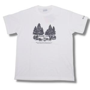 即決☆コロンビア キャンピングカー 半袖Tシャツ WHT/Mサイズ バン グラフィック キャンプ ホワイト 白 速乾 ドライ UPF25 紫外線カット