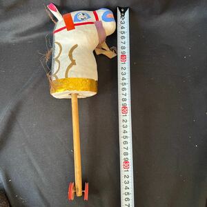 郷土玩具　姫路張子人形　馬　竹製　寸法約35㎝　郷土玩具　日本人形　T30-17 訳あり